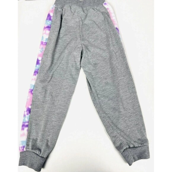 BCBG Lounge Set Girls Extra Small Gray Tie Dye Plush Sweatshirt Jogger Pants - Picture 6 of 16